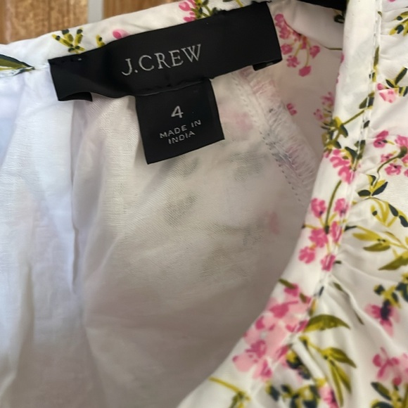 J. Crew Eden Poplin Meadow Floral Midi Short Sleeve Lower Back Cutout Dress 4 - Picture 2 of 16